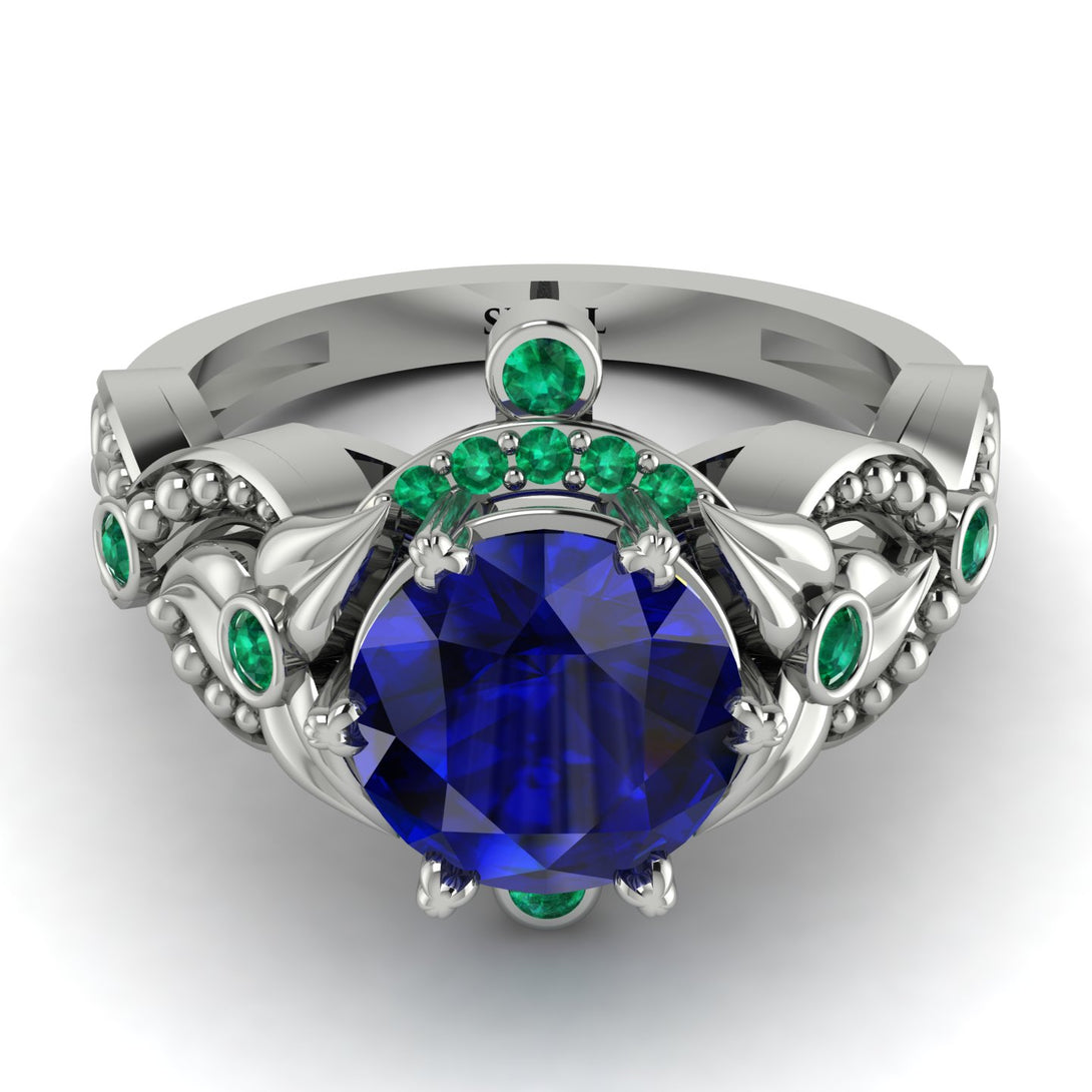 Nature Inspired Sapphire Ring - Sandra No. 30