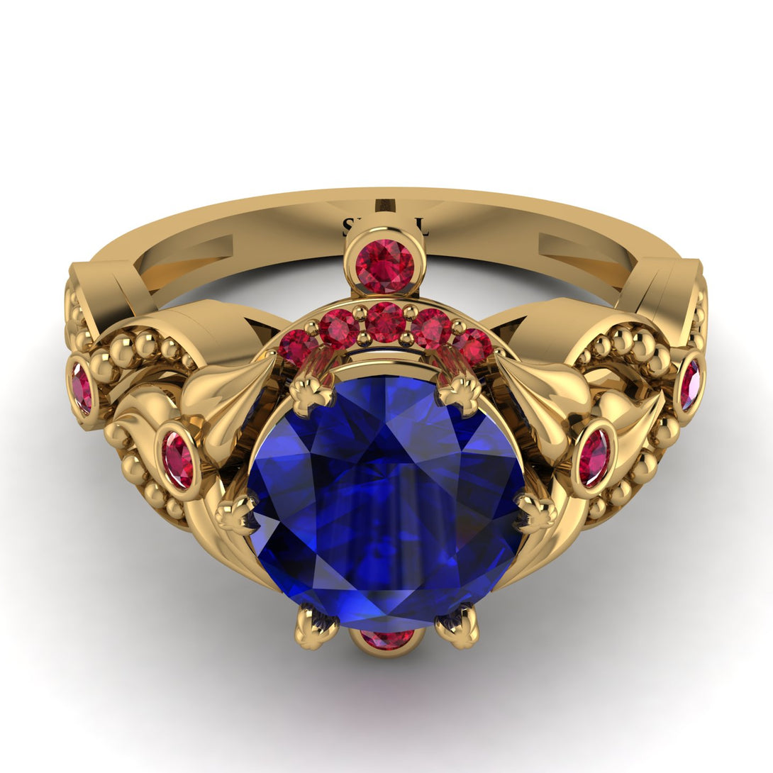 Nature Inspired Sapphire Ring - Sandra No. 58