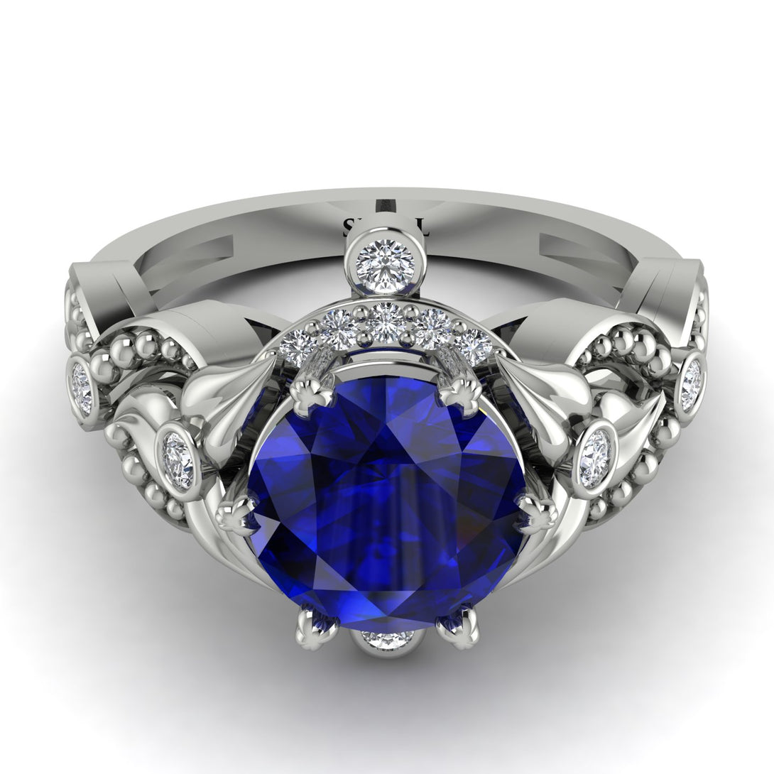 Nature Inspired Sapphire Ring - Sandra No. 15