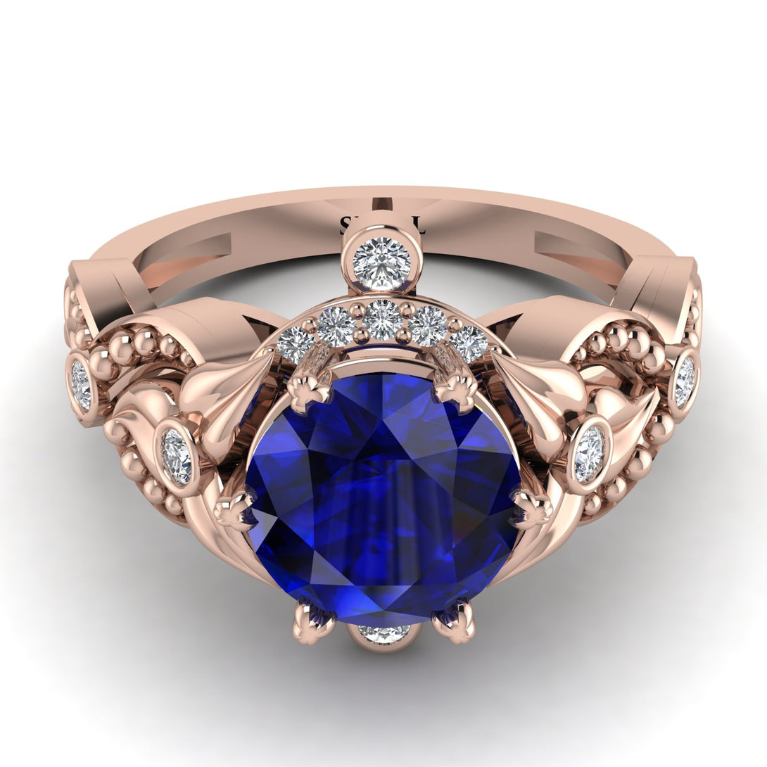 Nature Inspired Sapphire Ring - Sandra No. 14