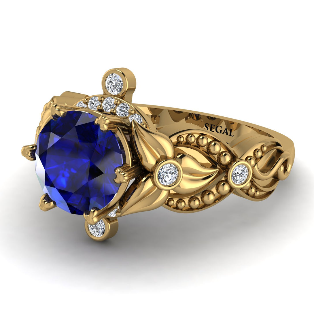 Nature Inspired Sapphire Ring - Sandra No. 13