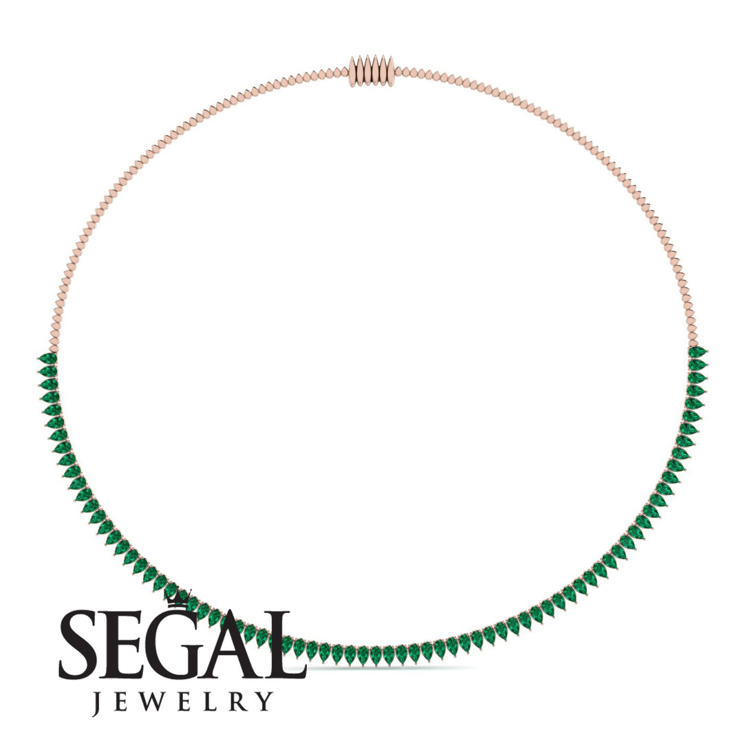Necklace Emerald Pear Shape - Aitana No. 5