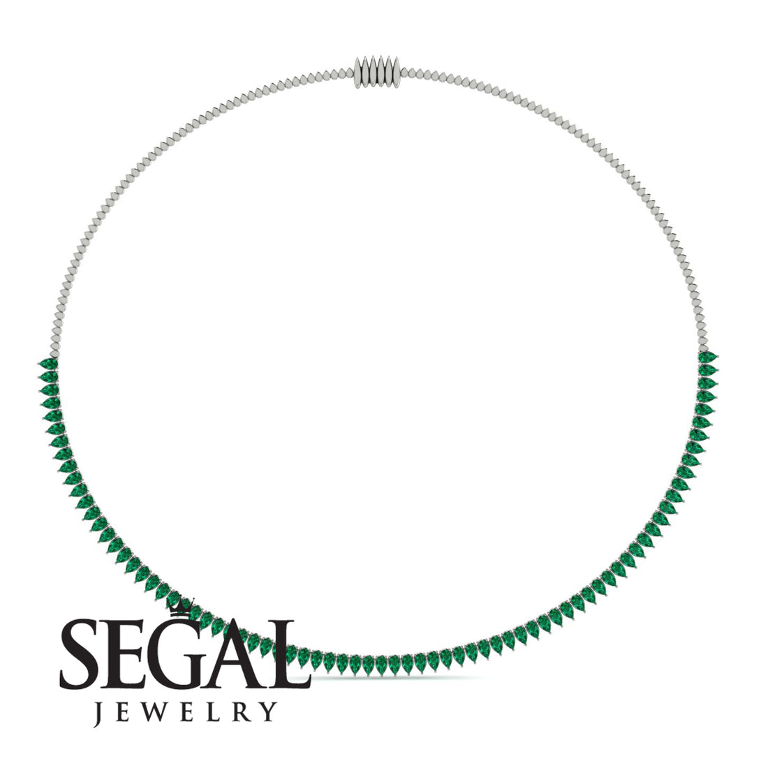 Necklace Emerald Pear Shape - Aitana No. 6