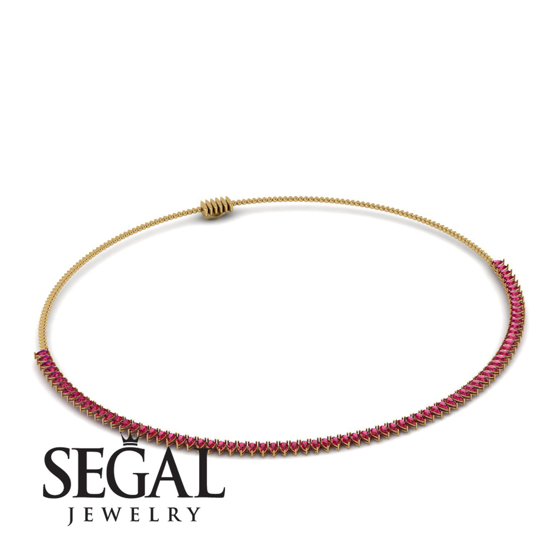 Necklace Ruby Pear Shape - Aitana No. 10