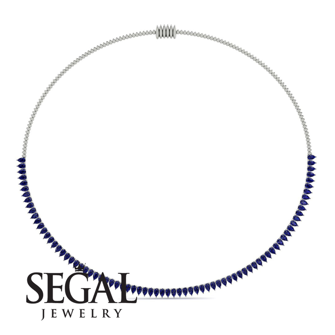 Necklace Sapphire Pear Shape - Aitana No. 15