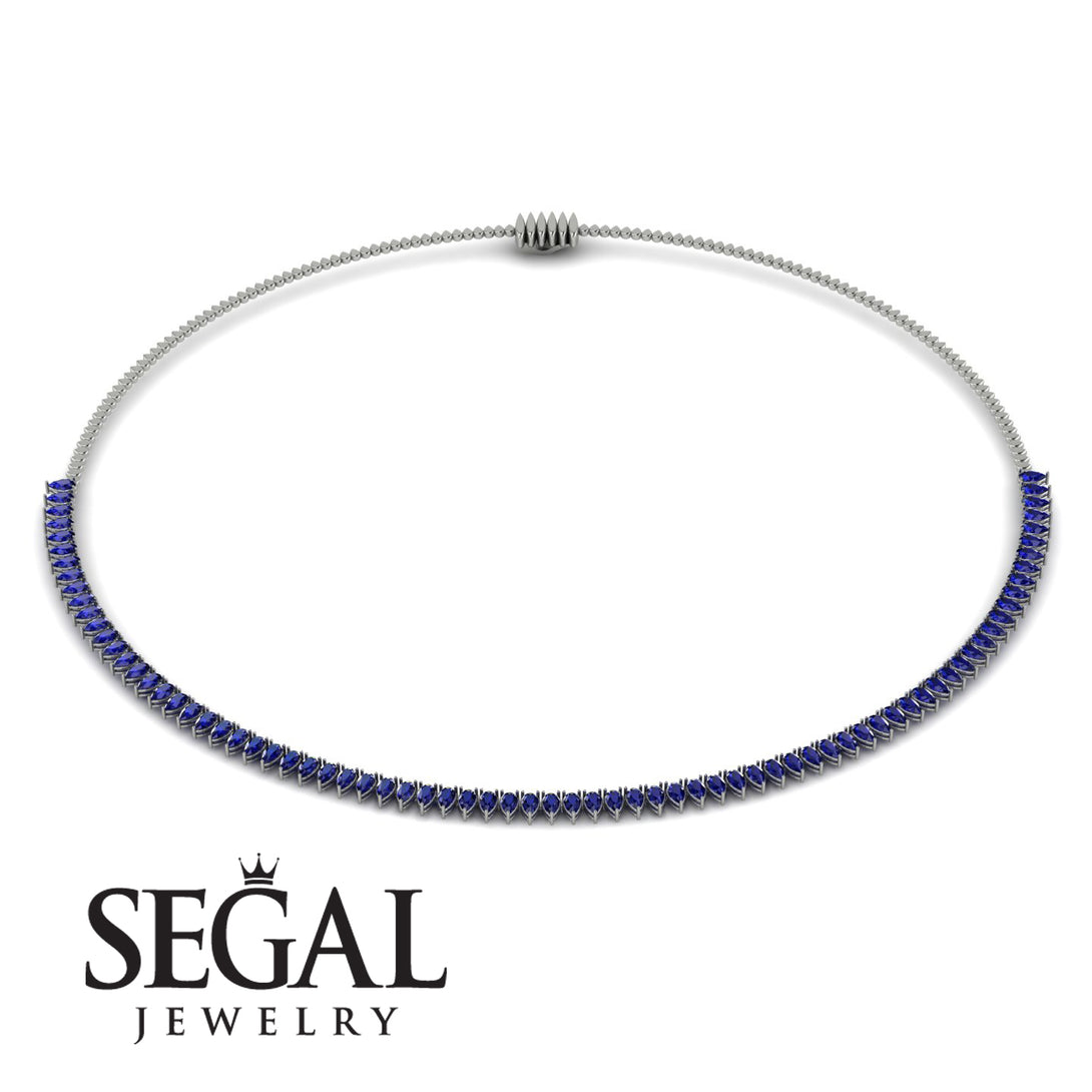 Necklace Sapphire Pear Shape - Aitana No. 15