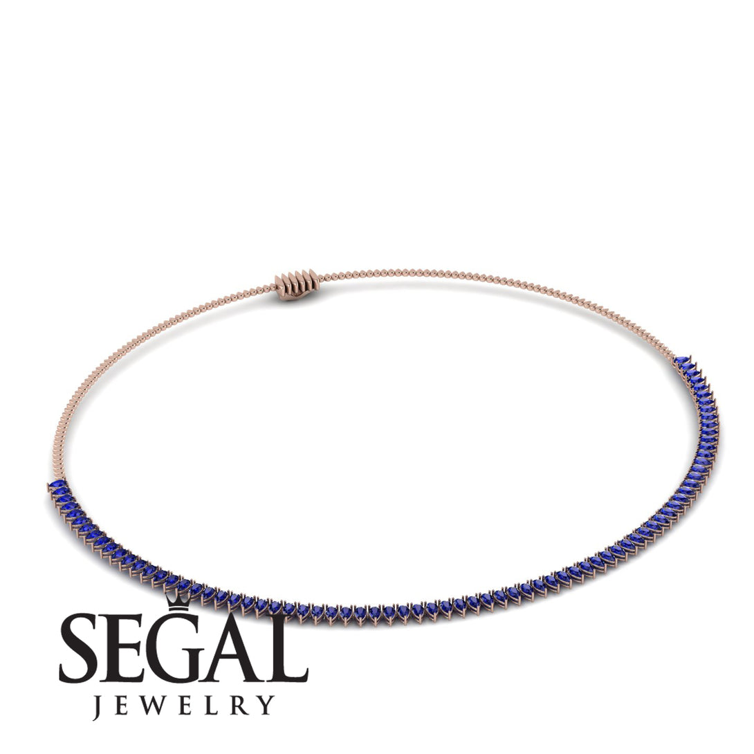 Necklace Sapphire Pear Shape - Aitana No. 14