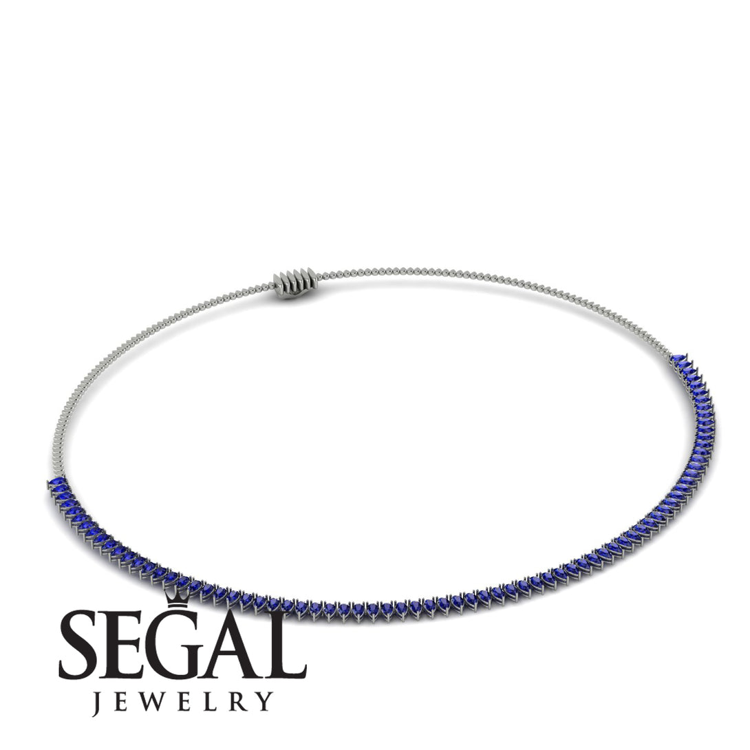 Necklace Sapphire Pear Shape - Aitana No. 15