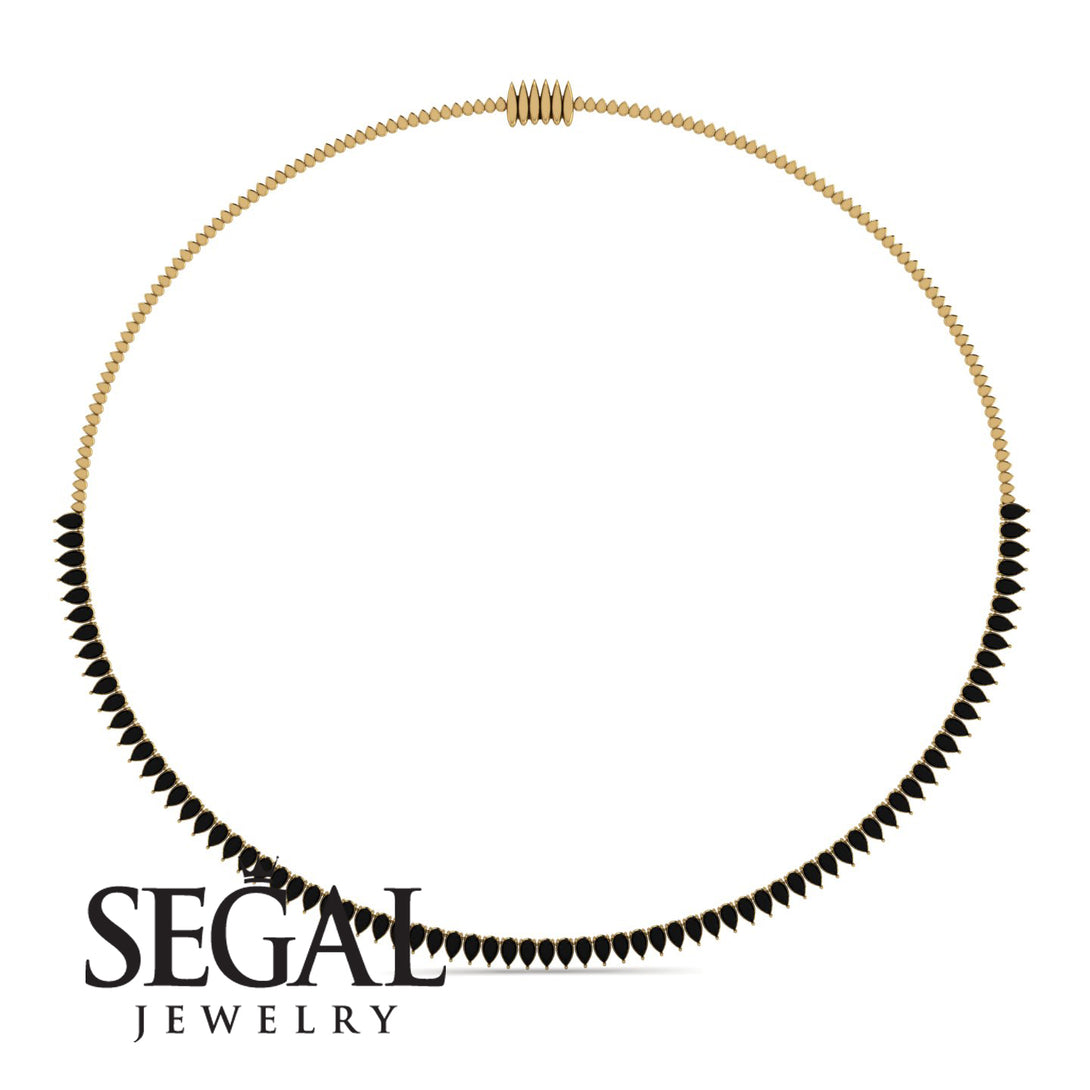 Necklace Black Diamond Pear Shape - Aitana No. 7