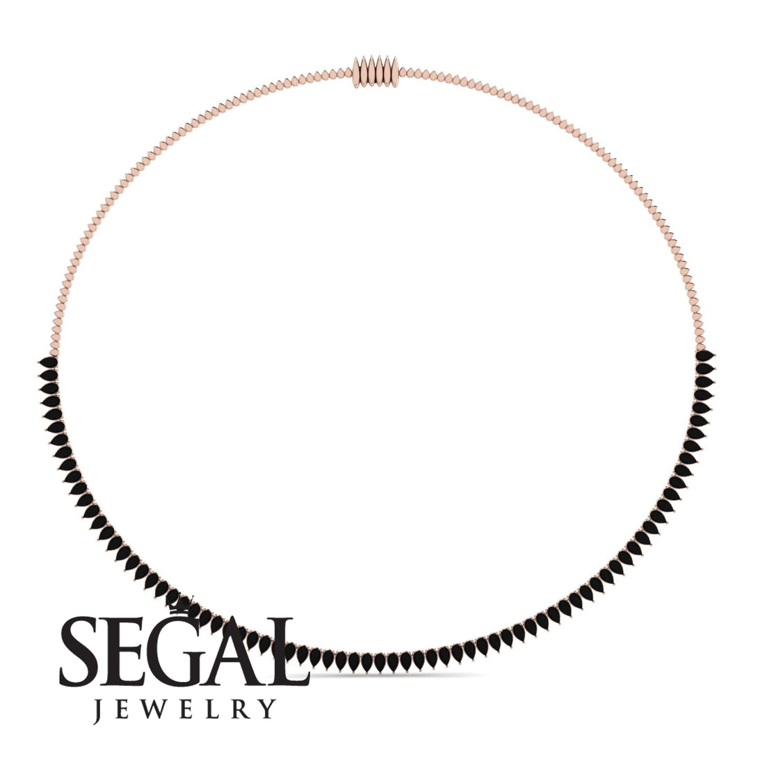 Necklace Black Diamond Pear Shape - Aitana No. 8