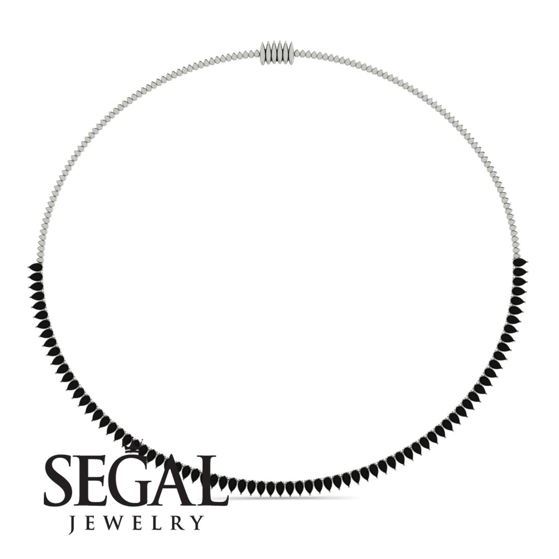 Necklace Black Diamond Pear Shape - Aitana No. 9