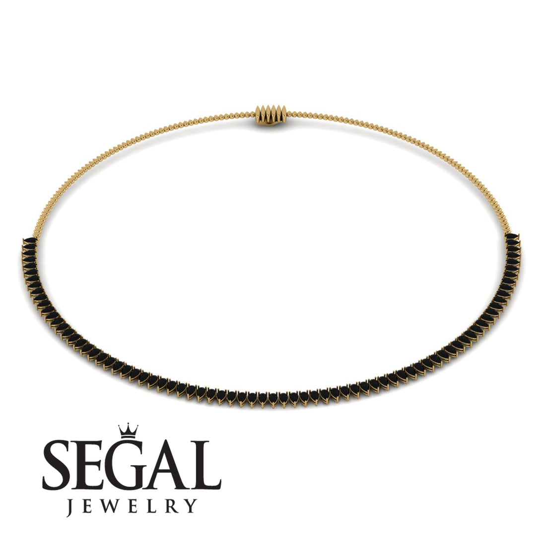 Necklace Black Diamond Pear Shape - Aitana No. 7