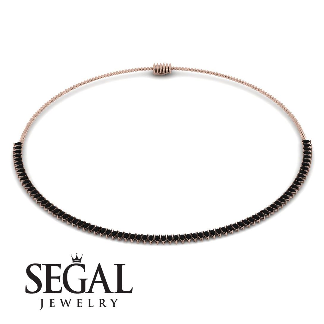 Necklace Black Diamond Pear Shape - Aitana No. 8