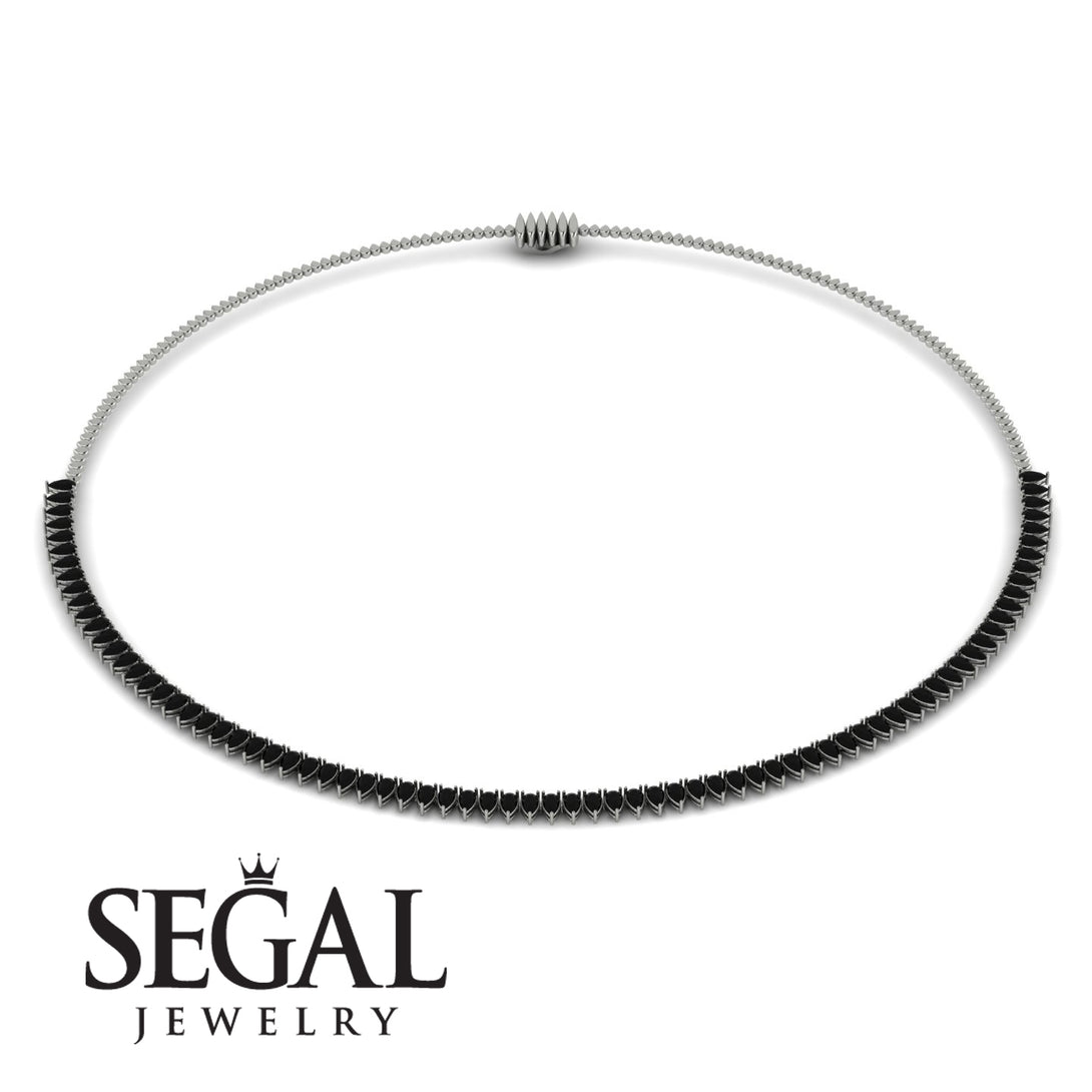 Necklace Black Diamond Pear Shape - Aitana No. 9
