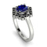 Honeycomb Halo Oval Sapphire Ring - Laura No. 45