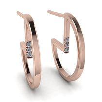 Circle Stud Earring With Hidden Diamond - Karter No. 2 image 1
