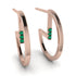Circle Stud Earring With Hidden Emerald - Karter No. 5