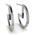 Circle Stud Earring With Hidden Sapphire - Karter No. 15 image 1