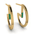 Circle Stud Earring With Hidden Emerald - Karter No. 4 image 1