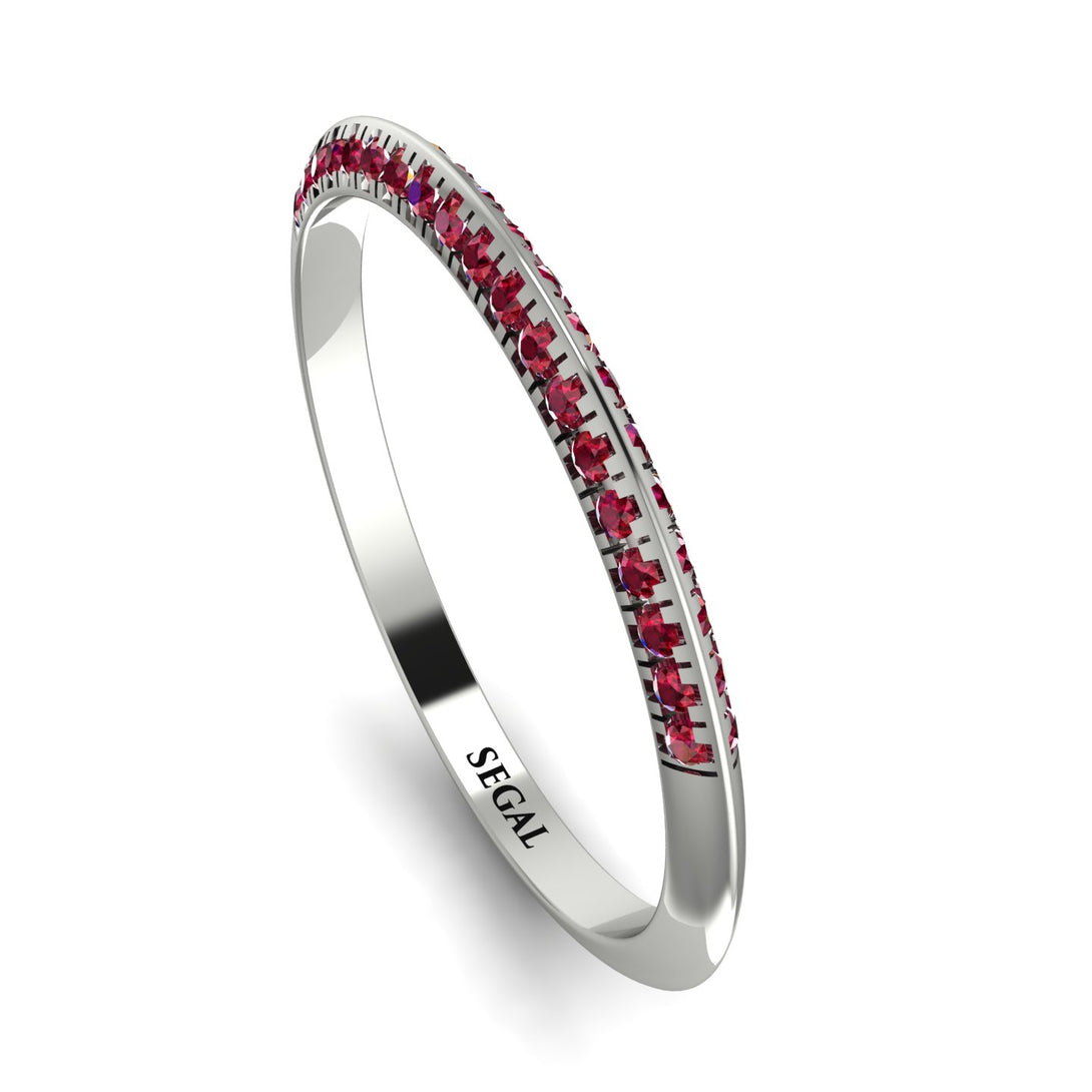 Hidden Ruby Wedding Band - Anastasia No. 12