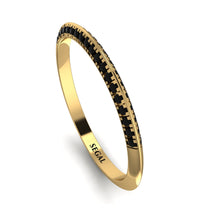 Hidden Black Diamond Wedding Band - Anastasia No. 7 image 1