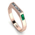 Emerald Cut Thin Diamond Signature Ring - Sara No. 17