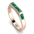 Emerald Cut Thin Emerald Signature Ring - Sara No. 20