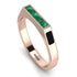 Emerald Cut Thin Emerald Signature Ring - Sara No. 35