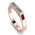 Emerald Cut Thin Diamond Signature Ring - Sara No. 47