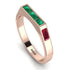 Emerald Cut Thin Emerald Signature Ring - Sara No. 50 image 1