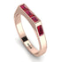 Emerald Cut Thin Ruby Signature Ring - Sara No. 56 image 1
