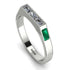 Emerald Cut Thin Diamond Signature Ring - Sara No. 18