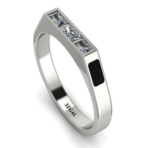 Emerald Cut Thin Diamond Signature Ring - Sara No. 33 image 1
