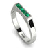 Emerald Cut Thin Emerald Signature Ring - Sara No. 36 image 1