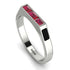 Emerald Cut Thin Ruby Signature Ring - Sara No. 42