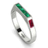 Emerald Cut Thin Emerald Signature Ring - Sara No. 51