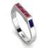Emerald Cut Thin Ruby Signature Ring - Sara No. 72 image 1