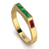 Emerald Cut Thin Emerald Signature Ring - Sara No. 49 image 1