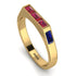 Emerald Cut Thin Ruby Signature Ring - Sara No. 70