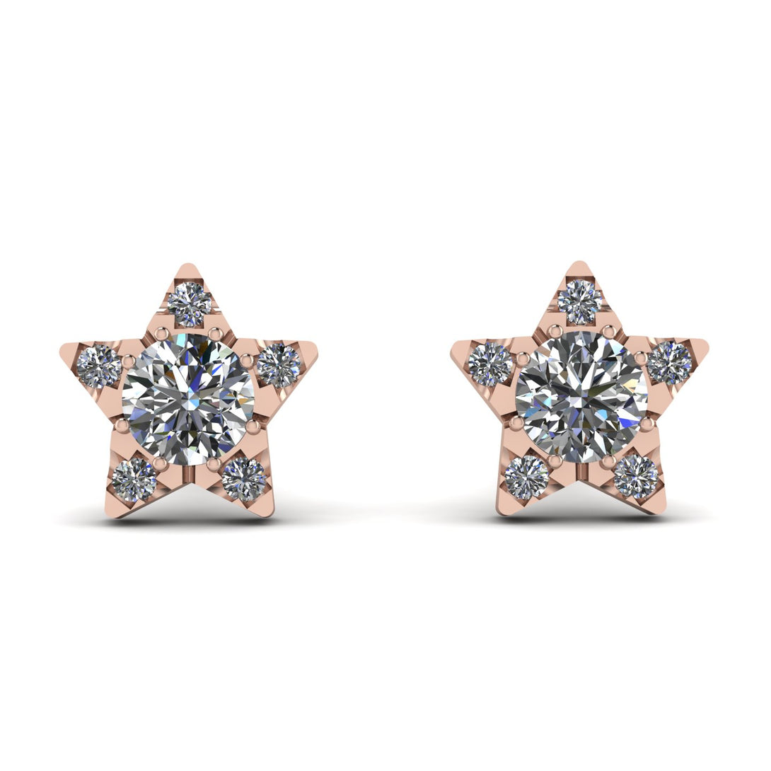 Star Halo Diamond Earrings - Zelda No. 2