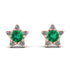 Star Halo Emerald Earrings - Zelda No. 5