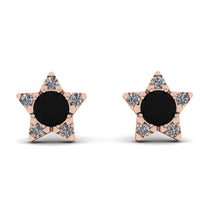 Star Halo Black Diamond Earrings - Zelda No. 8 image 1