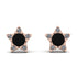 Star Halo Black Diamond Earrings - Zelda No. 8