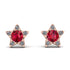 Star Halo Ruby Earrings - Zelda No. 11