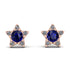 Star Halo Sapphire Earrings - Zelda No. 14