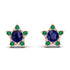 Star Halo Sapphire Earrings - Zelda No. 29
