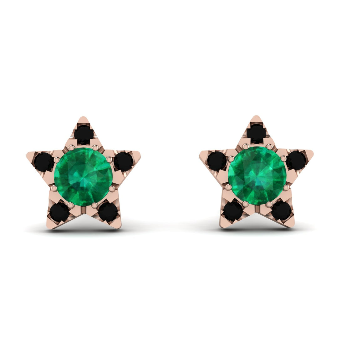 Star Halo Emerald Earrings - Zelda No. 35