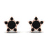 Star Halo Black Diamond Earrings - Zelda No. 38