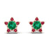Star Halo Emerald Earrings - Zelda No. 50