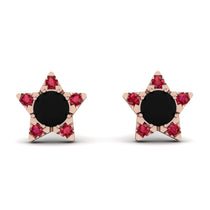 Star Halo Black Diamond Earrings - Zelda No. 53 image 1